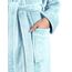 Gräfenstayn Bademantel Damen flauschig mit Kapuze - Kuschelfleece - Öko-Tex Standard 100 - Morgenmantel leicht & kurz - Größe (M, Hellblau)