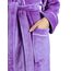 Gräfenstayn Bademantel Damen flauschig mit Kapuze - Kuschelfleece - Öko-Tex Standard 100 - Morgenmantel leicht & kurz - Größe (M, Lila)