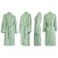 Brandsseller Unisex Bademantel aus Baumwolle 3XL – Leichter Morgenmantel aus Waffel-Piqué für Damen & Herren – Saunamantel / Hausmantel für Wellness & Zuhause - Grün