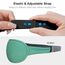 Gritin 3D Schlafmaske für Seitenschläfer, Upgrade Atmungsaktive Schlafbrille mit Verstellbar Gummiband, Lichtblockierend, Bequem & Ergonomisch Augenmaske, 2 Paar Ohrstöpseln, Cyan