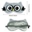 3D Süße Schlafmaske, Ultraweich schlafmaske kinder schlafbrille kinder mädchen für Mädchen Jungen Damen Nickerchen Reisen,weihnachtsgeschenke(Grau, Eule)