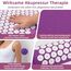 Akupressurmatte Akupunktur matte mit Kissen gegen Nacken und Rückenschmerzen, Akkupressmatte für die Magnetfeldtherapie, Inklusive Tragetasche und zwei Massagekugeln für Frauen und Männer - Lila