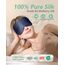 Seiden-Schlafmaske, 2er-Pack Augenmaske aus 100% echter natürlicher reiner Seide mit verstellbarem Riemen, Augenmaske zum Schlafen, BeeVines Augen-Schlafschutz für Yoga-Reisen, blockiert Licht