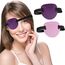 3D-Augenklappen für Erwachsene und Kinder, verstellbare medizinische Augenklappe für rechtes oder linkes Auge, eine Augenabdeckung für Amblyopie, faules Auge, Piratenkostüm (Rosa, Violett), 2 Stück