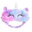 Augenmaske zum Schlafen Annimal Eye Mask Plüsch Cartoon Einhorn für erwachsene Kinder, 3D Süße Augenmaske Einhorn Breathable Eyeshade Ideal für Reisen Nickerchen … (lila)