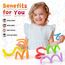 ddLUCK Fidget Toys Silikon Sensorik Stick, Sensory Spielzeug für ADHS, Anti Stress, Autismus, Stressabbau, Sensorisches Reise Kinderspielzeug Play Toy Set zur Kinder ab 3 Jahr & Erwachsene(6 Pack)