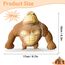 LGZIN Gorilla Stressabbau Spielzeug, 16 x 17 cm Gorilla Stress Toy, Squishy Monkey Toy, Gorillas-Figur zum Stressabbau, Figuren Stretch-Spielzeug, Stress Relief Toys für Kinder und Erwachsene