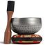 Silent Mind Klangschale Ø9 cm Bronze – Handgefertigtes Komplett-Set mit Kissen und Klöppel, für Anfänger geeignet, klarer stabiler Klang, ideal für Meditation und Achtsamkeit