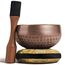 Silent Mind Klangschale Ø9 cm Bronze – Handgefertigtes Komplett-Set mit Kissen und Klöppel, für Anfänger geeignet, klarer stabiler Klang, ideal für Meditation und Achtsamkeit