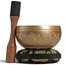 Silent Mind Klangschale Ø10 cm Bronze – Handgefertigtes Komplett-Set mit Kissen und Klöppel, für Anfänger geeignet, klarer stabiler Klang, ideal für Meditation und Achtsamkeit