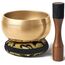 Silent Mind Klangschale Ø9 cm Bronze – Handgefertigtes Komplett-Set mit Kissen und Klöppel, für Anfänger geeignet, klarer stabiler Klang, ideal für Meditation und Achtsamkeit