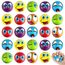 24 Stück Anti-Stressball 5cm Lustige Gesichter Mini Smile Ball Mini Ball aus Schaumstoff Verschiedene Emoticons für Kinder und Erwachsene