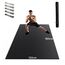 HAPBEAR Yogamatte XXL- Extra Groß Breit Sportmatte Fitnessmatte Rutschfest 213x152/183x122x0.8cm Dicke,Hoher Dichte Ultra Haltbar PVC, Gymnastikmatte mit Fitnessbänder,Schuhfreundlich-Schwarz