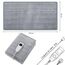 MONZANA® Heizdecke Wärmeunterbett 150x80cm 5 Stufen Timer Coral Fleece 60W grau Wärmedecke Überhitzungsschutz waschbar