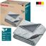 Beurer HD 75 Nordic Grey Green Planet Heizdecke, Wärmedecke hergestellt aus recyceltem Material, kuschelig weich, 6 Temperaturstufen, maschinenwaschbar, Abschaltautomatik, 180 x 130 cm