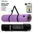 LA MENTE ES MARAVILLOSA - Yogamatte, Gymnastikmatte, TPE-Pilatesmatte | inkl. Tasche und Tragegurt | 183x61 cm Gepolstert für Fitness & Gymnastik, Hautfreundliche (Blumen, Lila/Schwarz)