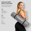 MSPORTS Gymnastikmatte Premium inkl. Tragegurt + Übungsposter + Workout App I Hautfreundliche Fitnessmatte 190 x 60 x 1,5 cm - Anthrazit - Phthalatfreie Yogamatte