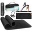 KESSER® Gymnastikmatte mit Tragegurt rutschfest TPE Yogamatte Gepolstert & rutschfest Fitnessmatte, 183 x 61 Trainingsmatte für Fitness Sportmatte, Pilates & Gymnastik Workout (Schwarz/Schwarz)