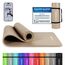MSPORTS Gymnastikmatte Premium inkl. Tragegurt + Übungsposter + Workout App I Hautfreundliche Fitnessmatte 190 x 80 x 1,5 cm - Beige-Caramel - Phthalatfreie Yogamatte