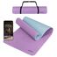 ALPIDEX Yogamatte rutschfest 190 x 61 x 0.6 cm | 190 x 90 x 0.6 cm E-Book Phthalatfreie Fitness TPE Matte Gymnastik Turnen Pilates Sport Yoga Trainingsmatte, Lavender/Ice Blue, 190 x 90 x 0.6 cm