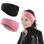 Stirnband Damen Sport Ohrenschutz für Damen und Herren - Winter/Frühling/Herbst Sport Haarband Elastisch Ohrenwärmer Kopfband für Jogging Laufen Wandern Fahrrad - 2er Set (Schwarz+Rosa)