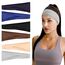 Flintronic 6 PCS Sports Damen Stirnband, Baumwollstretch Schweißband Mischfarben, Wicking Stretchy Stirnband für Frauen Sport/Yoga/Laufen/Fitness