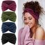 Tumurup 4 Pcs Haarband Damen Dünn, Stirnband Damen Sport - Breite Elastische Weiche Haarbänder für Yoga, Fitness & Kosmetik - Headband Haarschmuck Summer (Schwarz, Lila, Grün, Blau)