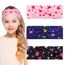 BETESSIN 3Stk. Stirnband Mädchen Kinder Haarband Sternen Elastisches Kopfband Sternenmuster Breite Haarreif mit Knoten Haarschmuck Kopfschmuck für Schule Sport Freizeit in 3 Farben