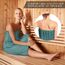Aomig Saunakilt Damen Sauna Zubehör Spa Saunahandtuch 80*140cm Knopffrottee Gummizug Saunarock Elastische Taschen Saunakleid Grösse Anpassen Saunatuch Hamamtuch Saunakilt Tragbar Badetücher Pfauenblau