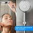 Lyvanas - TESTSIEGER - Duschkopf mit Schlauch und Halterung - Brausekopf für Dusche & Badewanne in extra gross (Ø15cm) - Wellness Regendusche mit 5 Strahlarten (Premium Set 2025)