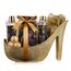 Accentra - Geschenkset Frauen Vanille-Mandelduft - Luxury Beauty Set mit Duschgel, Badesalz, Bodylotion, Scrub & Netzschwamm etc. – 9-Teiliges Bade Set für Frauen mit Glitzer Keramik-Stiletto