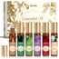 SALKING Aufrollen Ätherische Öle Set, Aromatherapie Roll On Duftöl GeschenkSet, Duftöle für Diffuser Luftbefeuchter,6x10 ml Sandelholz, Eukalyptus, Pfefferminze, Lavendel, Neroli, Kamille