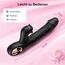 Rabbit Vibratoren mit Klitorisstimulation Vibration für Frauen, Dildo Vibrator Klitoris Stimulator für Sie G Punkt Sex Spielzeug für die Damen 10 Vib/Leck/Teleskop Analvibrator Erotik Paare (Schwarz)
