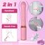 YQlove Vibrator für Frauen Vibrator zur G-Punkt, Anal Klitorisstimulation mit 10 Stoß und 10 Vibrationsmodi und Heizfunktion, Sexspielzeug aus Silikon mit starkem Saugnapf für freihändiges Spielen
