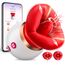 3 IN 1 Mund-Vibrator mit 360° Rotierende Zunge & Saugfunktion-Klitoris Vibration für Frauen mit APP Steuerung AI-Chat, Soft Lips Realistische Zungensimulation Sex Spielzeug für die Frau Paare Sex Toys