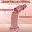 Dildo Sex Spielzeug für die Frauen Männer Paare - Anal Dildos Penis Nachbildung Plug, Realistischer Silikon Doppeldildo mit 3D Hoden Echten Venen Starkem Saugnapf, Analdildo Gay Sexspielzeug 22*4.5cm