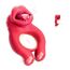 Penisring Sex Spielzeug für Die Paare, Erotik Zunge Cockring Sex Spielzeug für die Männer Extrem mit 10 Vibrationsmodi, Dual Penisringe Massagegerät Penis Ring