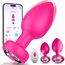 Analplugs Vibratorensets für Frauen KI-Sync Sextoysets, 10 Modi Mini Vibration für Frauen Anal Plug 3 Stücke Buttplug für Anfänger Sexspielzeug Paarvibrator Dildo Klein APP Fernbedienung Vibro ei