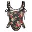 Scarlet Darkness Bustier-Top für Damen, Renaissance-Blumenmuster, Schnürung, Bodyshaper, Korsett mit Reißverschluss, Rosa, 8