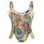 SCARLET DARKNESS Bustier-Top für Damen, Renaissance-Blumenmuster, Schnürung, Bodyshaper, Korsett mit Reißverschluss, Aprikosenblüte Majesty, 10