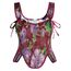 Scarlet Darkness Bustier-Top für Damen, Renaissance-Blumenmuster, Schnürung, Bodyshaper, Korsett mit Reißverschluss, Amethyst-Blüten, 14