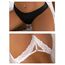 ohyeahlady String Tanga Damen Sexy Dessous 2er Pack Spitze Niedrige Taille Erotisch Slips Große Größen Thong Frauen Bikini Hipster Pantys Unterwäsche Unterhosen schwarz+weiß,L
