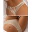 String Tanga Spitze Damen Sexy Brazilian Slip Große Größen Unterhosen übergröße String mit Spitze Unterwäsche für Mollige Frauen Low Rise Hipster Höschen Atmungsaktive Thong T-Back Panties 3XL,Beige