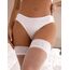 ohyeahlady Weiß String Tanga Damen Sexy Dessous Spitze Seamless Thong Unterwäsche Frauen Atmungsaktiv Brazilian Slip Panty Bikini Unterhosen Panty Große Größen Hipster Weiß,L