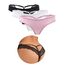 ohyeahlady String Tanga Damen Sexy Dessous Spitze Tangas Set Niedrige Taille Erotisch Slips Große Größen Thong Frauen Bikini Hipster Pantys Unterwäsche UnterhosenSchwarz+Weiß+Rosa,M
