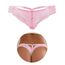 comeondear Sexy String Tangas für Frauen Brazilian Slip Damen Spitze Unterwäsche Große Größen Unterhosen Höschen Dessous Reizwäsche Curvy Übergröße Thong T Back Low Waist Mini Bikini(Rosa,3XL)
