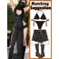 Mingnos Goth Durchsichtiges Kleid Damen Rave Outfit, Schwarzes Cutout Doppelter Hoher Schlitz Kleid für EDM Festival Outfits Club Night Out Kleider Schwarz, M