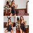 Avidlove Dessous für Damen, Spitze, Babydoll, Nachtwäsche, Boudoir-Outfits, Übergröße, Langeray, XS-5XL, A-Schwarz, XXX-Large