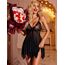 Avidlove Dessous für Damen, Spitze, Babydoll, Nachtwäsche, Boudoir-Outfits, Übergröße, Langeray, XS-5XL, A-Schwarz, XXX-Large