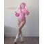 KORURACLUB Cosplay Sexy Bunny Outfit Rosa Cosplay Dessous für Damen Tierkostüme Bunny Bodysuit (L-XL)